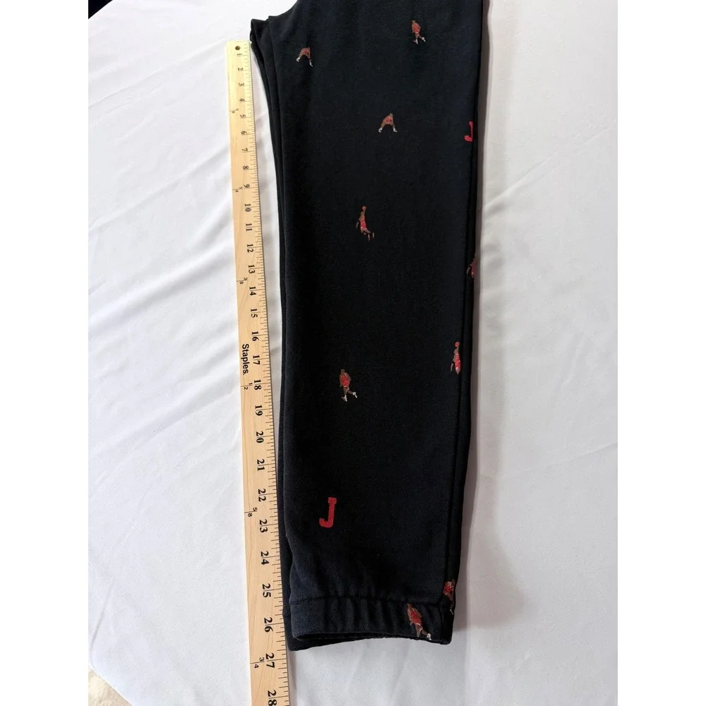 Jordan Mens All Over Print Jumpman Sweatpants Black Size S Retro Streetwear Gym